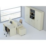 NABYTEK-DESIGNOVY.CZ - R111006 03 Sestava kancelářského nábytku Komfort 6 calvados – Zboží Dáma