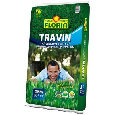 Agro Floria Travin trávníkové hnojivo 20 kg – Zbozi.Blesk.cz