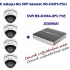 IP kamera Milesight MS-N1004UPC + 4x MS-C5375-PD/J