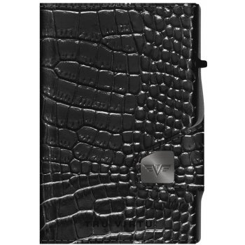 TRU VIRTU Twin Wallet Click & Slide leath. Croco Black