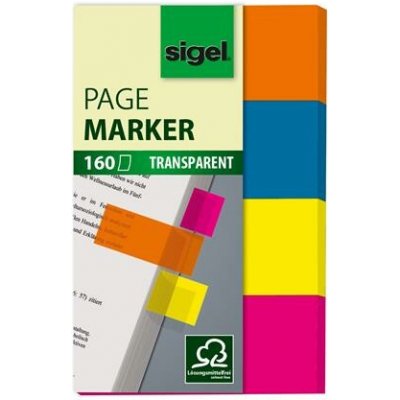 Štítek, plastový, 4x40 listů, 20x50 mm, SIGEL „614“, smíšené barvy HN614 – Hledejceny.cz