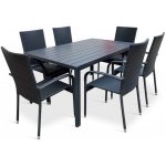 Vikio DT276 antracit Zahradní set 150x90 pro 6 osob – Zbozi.Blesk.cz