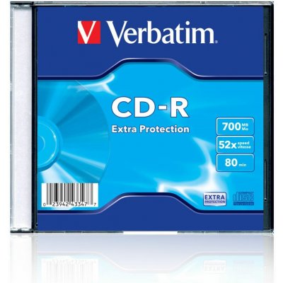 Verbatim CD-R 700MB 52x, Extra Protection, slim, 1ks (43347) – Zboží Živě