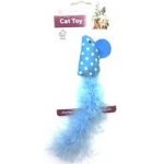 Flamingo hračka pro kočku myš s Catnipem a peřím 17 cm – Sleviste.cz