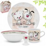 Tragar Dětská jídelní souprava BEST FRIENDS porcelán 4 dílná – Hledejceny.cz