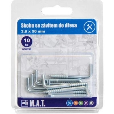 skoba se závitem do dřeva 50x3,8mm Zn (10ks) – Hledejceny.cz