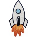 Nažehlovací nášivka Raketa 5,5 x 10,5 cm – Zboží Mobilmania