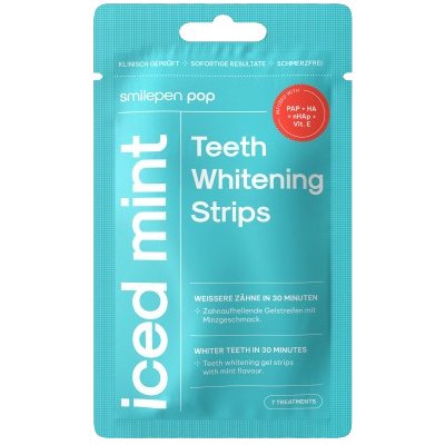 Smilepen Pop Iced Mint Whitening Strips sada bělicích pásek na zuby 7 x 2 ks – Zbozi.Blesk.cz