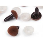 Čumák sametový s pojistkou 11x14 mm - hnědá kávová (10 sada) – Sleviste.cz