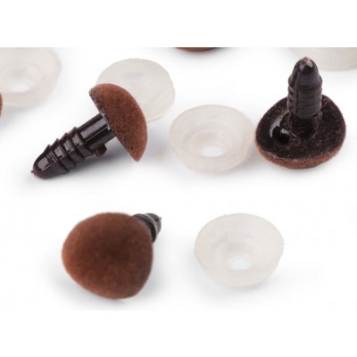 Čumák sametový s pojistkou 11x14 mm - hnědá kávová (10 sada) – Sleviste.cz