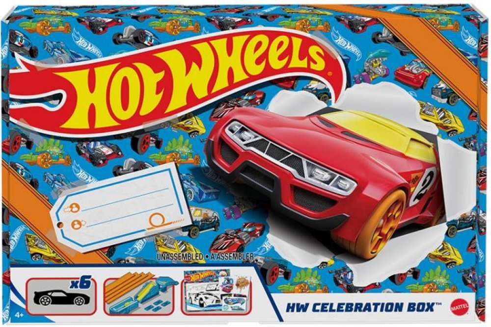 Mattel HOT WHEELS Celebration Box dárkový set dráha s 6 autíčky |  Srovnanicen.cz