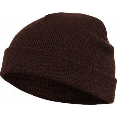 Flexfit Silná ohrnovací beanie z husté pleteniny Hnědá – Zboží Mobilmania