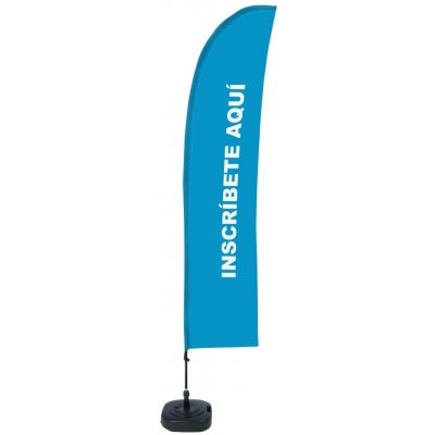 Jansen Display Beach Flag Budget Wind Complete Set Sign In Blue Spanish ECO, 1010 x 4305 mm – Zboží Živě