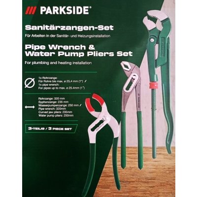 PARKSIDE Sada instalatérských kleští / Hasák (sada instalatérských kleští, 3dílná) – Zboží Mobilmania