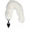 Anální kolík Ouch! Fox Tail with Metal Butt Plug White