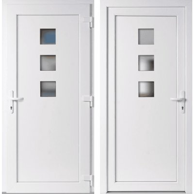 OknaDvereNaMiru.cz Vchodové dveře Ella bílá / bílá pravé otevírání dovnitř 110 x 210 cm – Hledejceny.cz