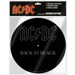 CurePink Podložka na talíř gramofonu AC DC: Back In Black průměr 30.5cm GP86036 – Zboží Živě