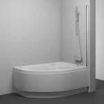Ravak CVSK1 Rosa 160/170 L satin+Transparent, levá 7QLS0U00Y1 – Zboží Mobilmania