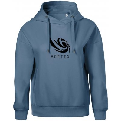 Vortex logo jednobarevné Oversized mikina dámská Moon kratší + širší Denim – Zboží Dáma