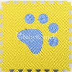 EVA puzzle stopa žlutá-modrá 60x60x2 cm 4 ks – Zboží Dáma