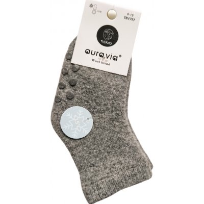 Dětské vlněné termo ponožky s vlnou Alpaka mix barev Šedá – Zboží Dáma