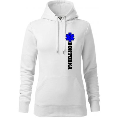 Hvězda života doktorka mikina dámská Cape s kapucí Bílá – Hledejceny.cz