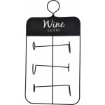 Homestyling Stojan na víno kov 3 lahve 31 x 1 x 61 cm X11170 – HobbyKompas.cz