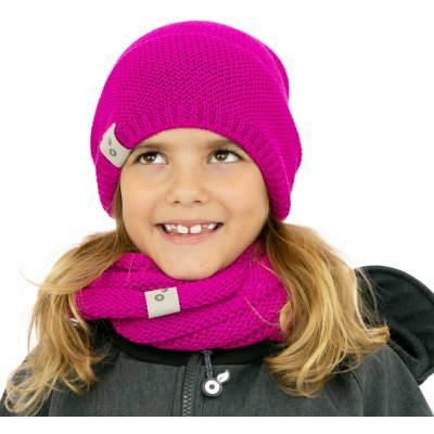 Unuo dětská čepice pletená fuchsiová – Zboží Dáma