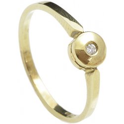 Zlatnictví Zlatíčko Zlatý prsten s malým diamantem 990.00104