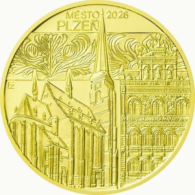 Česká mincovna Plzeň 5000 Kč 2026 zlatá mince Standard 1/2 oz – Sleviste.cz