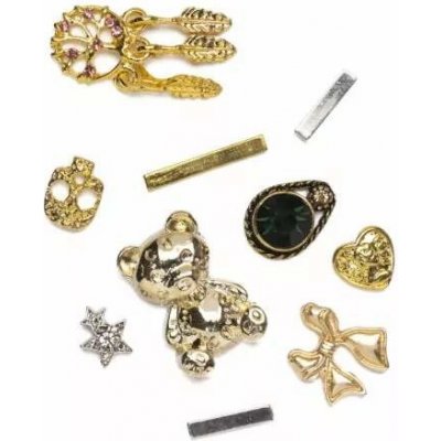 Starnails 3D kovové ozdoby na nehty mix 10 ks – Zboží Mobilmania