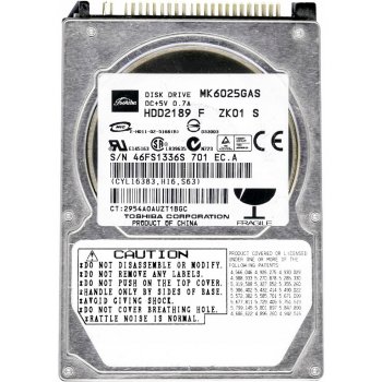 Toshiba 60GB PATA IDE/ATA 2,5", MK6025GAS