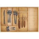 5Five® Organizér na příbory, bambusový příborník s prostorem na nože TIROIR, 58 x 38 cm – Zboží Dáma