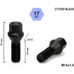 Kolový šroub M14x1,5x30 kužel, klíč 17, C17D30F-BLACK, výška 57 mm – Zboží Mobilmania