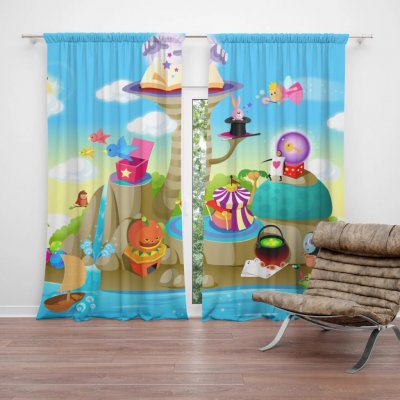 Sablio Závěs Pohádkový svět: 2ks 140x250cm – Hledejceny.cz