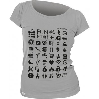 nanosilver Dámské triko TRAVEL Classic šedé – Sleviste.cz