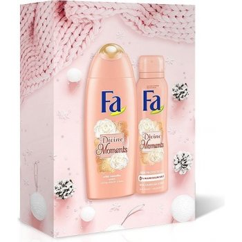 Fa Divine Moments Wild Camellia Scent & Silk Extract sprchový gel 250 ml + Divine Moments Wild Camellia Scent deospray pro ženy 150 ml dárková sada