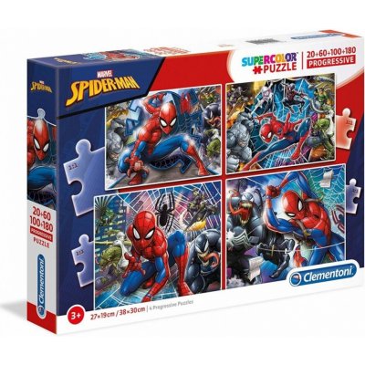 Clementoni 21410 Spider-Man 20 60 100 180 dílků – Zboží Mobilmania