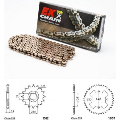 EK Chain Řetězová sada Yamaha YFM 700 R-V Raptor 06-24 – Sleviste.cz