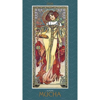 Alfons Mucha nástěnný 33 x 60 cm 2026 – Sleviste.cz
