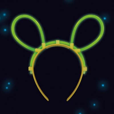 Amscan Neonová party - Čelenka svítící s ušima – Zboží Mobilmania