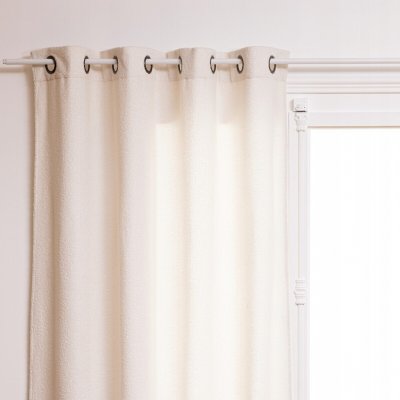 ZÁVĚS DO OBÝVACÍHO POKOJE LOŽNICE s průchodkami BÉŽOVÁ BOUCLE 140 x 260 cm – Hledejceny.cz
