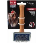 Dog Fantasy kartáč drátky dřevo S – Zboží Dáma