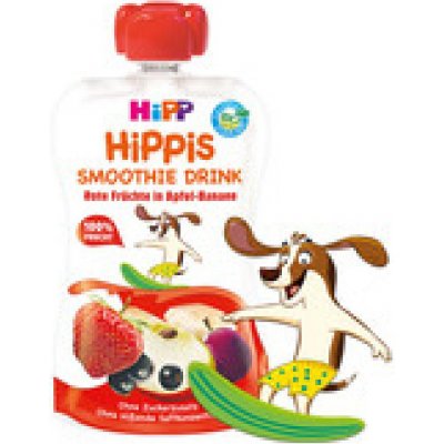 HiPP BIO Smoothie Jablko Banán Červené ovoce 120 ml