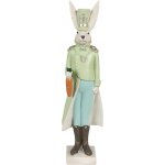 Dekorace zajíc v zelené uniformě a mrkví 7*6*23 cm – Hledejceny.cz