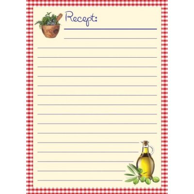 Alvarak Volné listy na recepty děrované A5 Olivový olej 20 ks – Zbozi.Blesk.cz