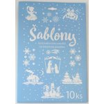 Šablony vánoční 10 motivů 31 x 21 cm – Hledejceny.cz