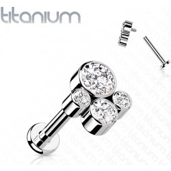 Šperky4U piercing do brady ucha titan TIT1188C-1206