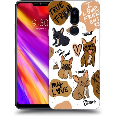 Pouzdro Picasee silikonové LG G7 ThinQ - Frenchies čiré