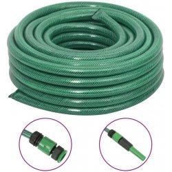 vidaXL se sadou koncovek zelená 0,9" 50 m PVC